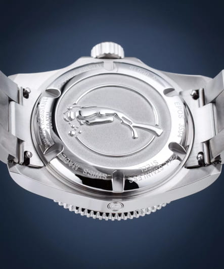 Оригинальные часы Epos Epos Diver 3504.131.20.10.30 механические калибр механизма sw-200 общий вид