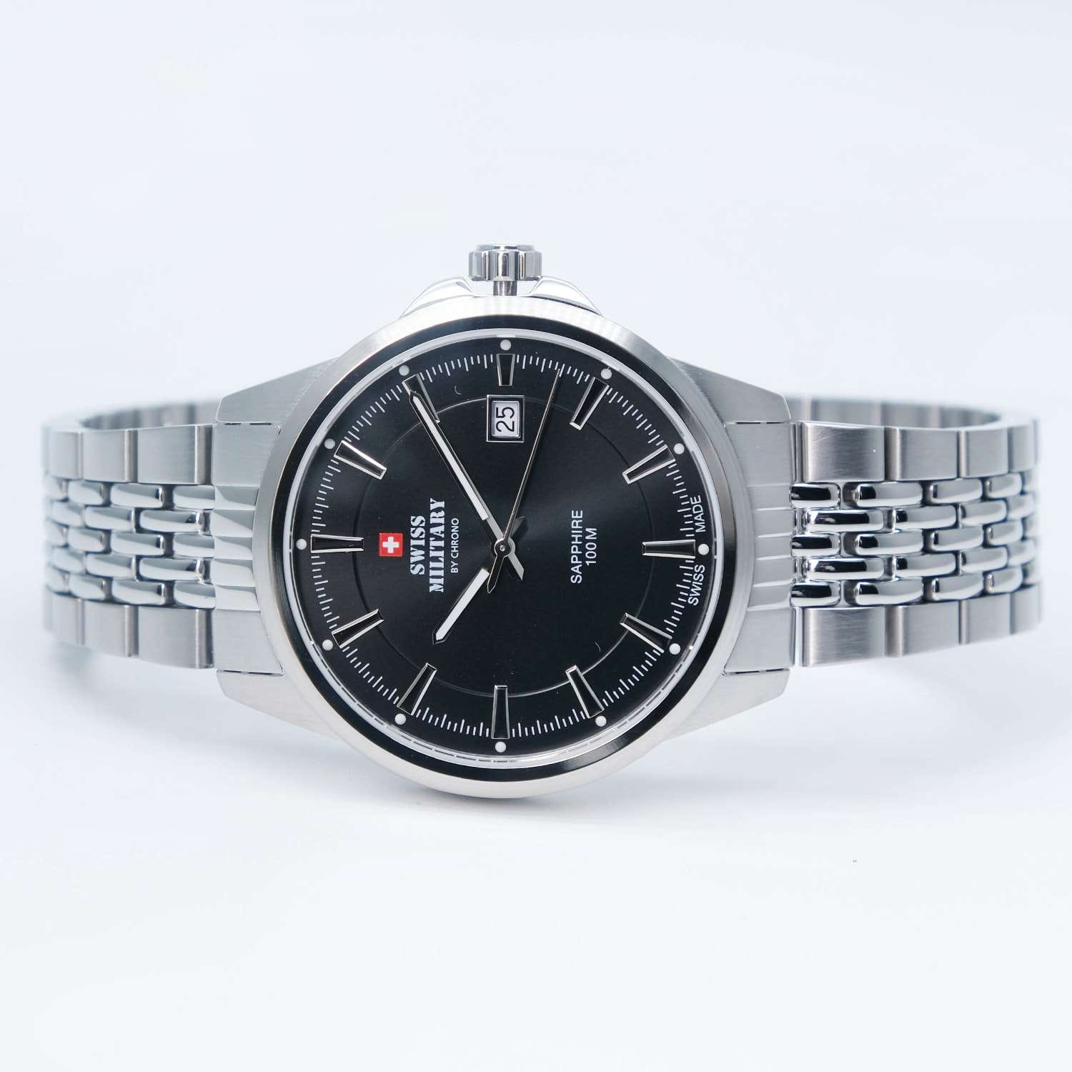 Swiss Military by Chrono Swiss Military by Chrono Classic SM34104.01 мужские часы черный циферблат на запястье