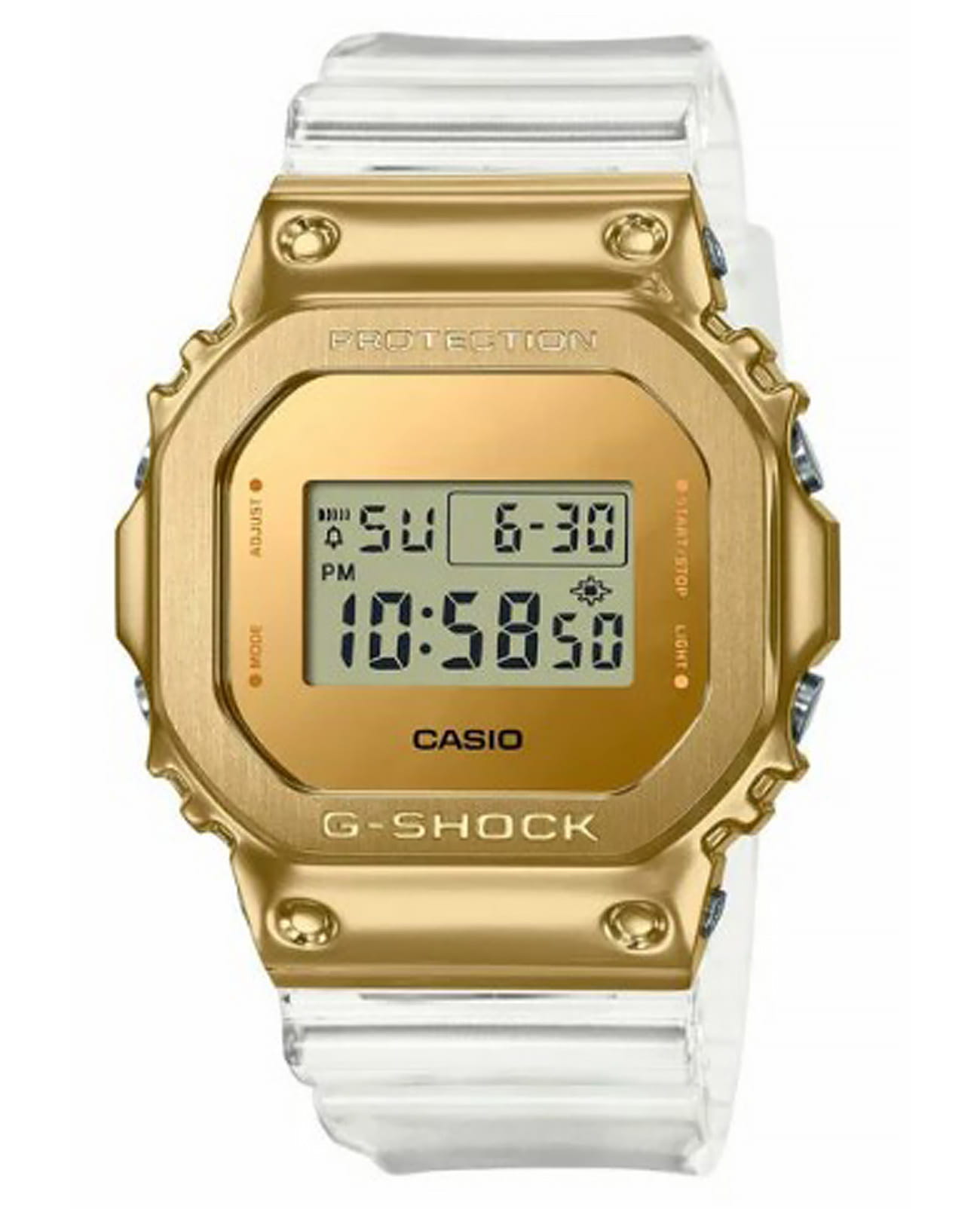 Casio Casio G-Shock GM-5600SG-9ER GM GM-5600SG-9ER электронные мужские часы белый циферблат, браслет полимер — вид спереди