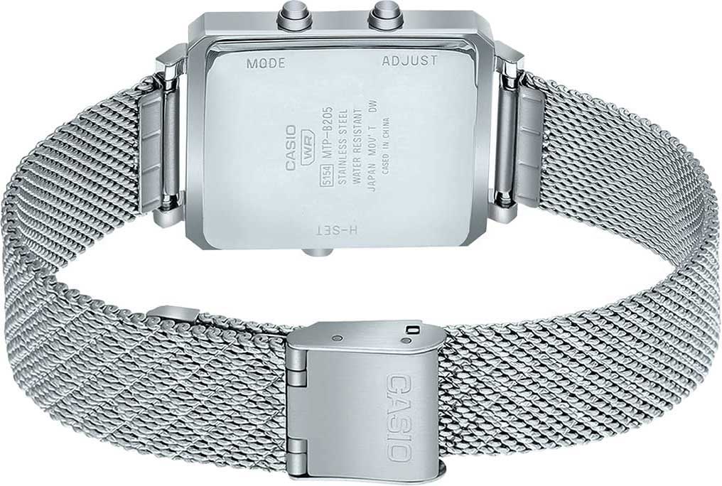 Casio Casio Collection MTP-B205M-2E, collection япония мужские часы на браслете нержавеющая сталь боковой вид