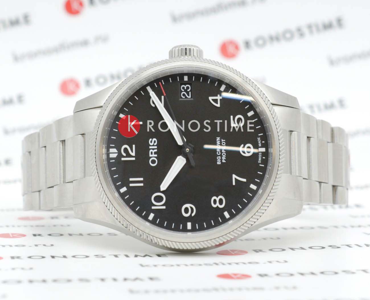 Oris Oris Propilot Big Crown Propilot Big Date 01 751 7761 4164-07 8 20 08 , наручные мужские часы фото под углом