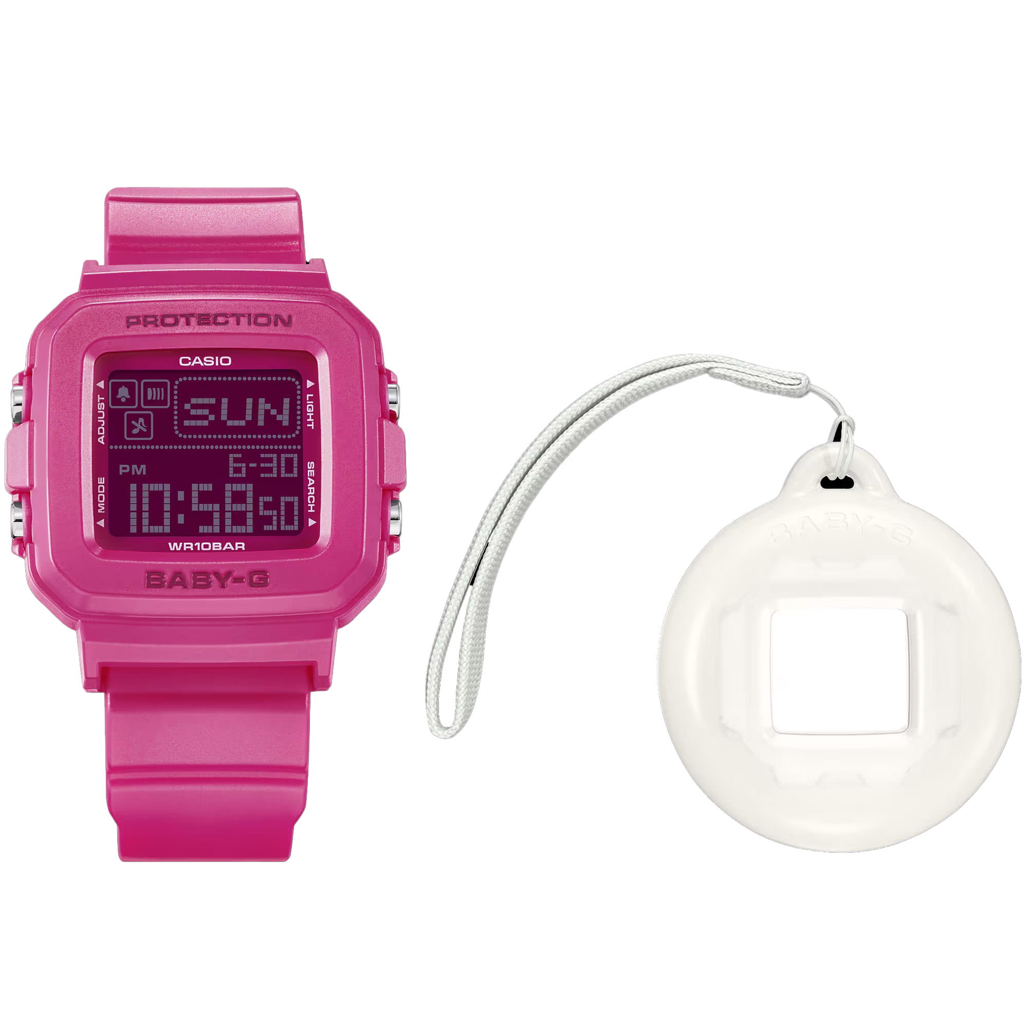 Casio Casio Baby-G BGD-10K-4DR (BGD-10K-4), baby-g япония женские часы на браслете пластик боковой вид