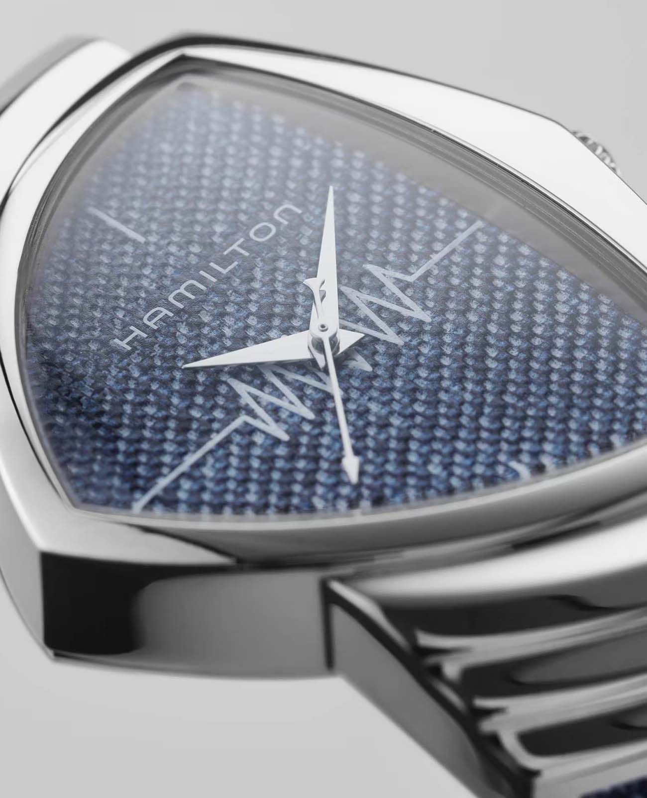 Hamilton Hamilton Ventura Quartz H24411941, ventura швейцария мужские часы на браслете тканевый боковой вид