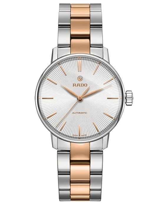 Rado Rado Coupole Classic Automatic R22862022 Classic R22862022 механические мужские часы серебристый циферблат, браслет сталь + ceramos™ — вид спереди