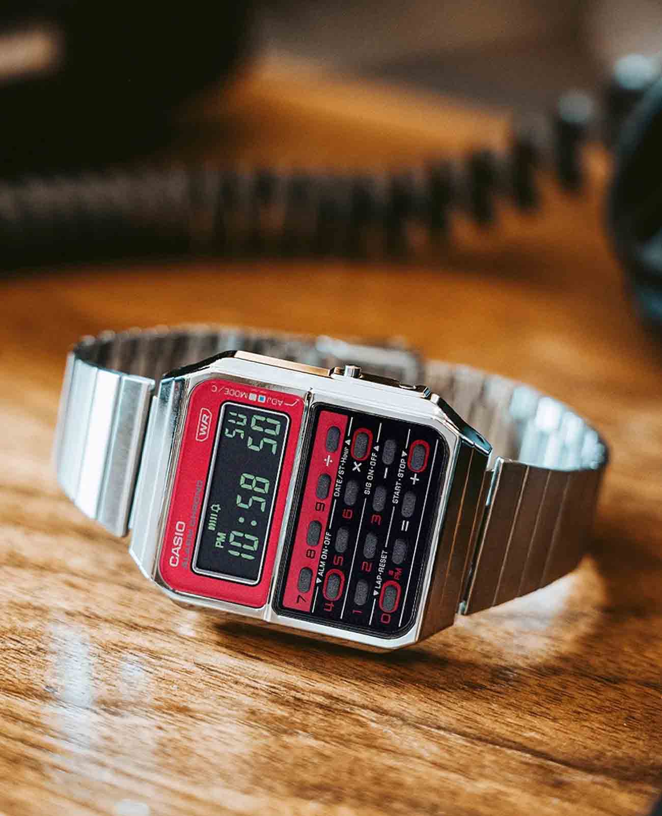 Casio Casio Vintage CA-500WE-4BDF (CA-500WE-4B) женские часы  циферблат на запястье