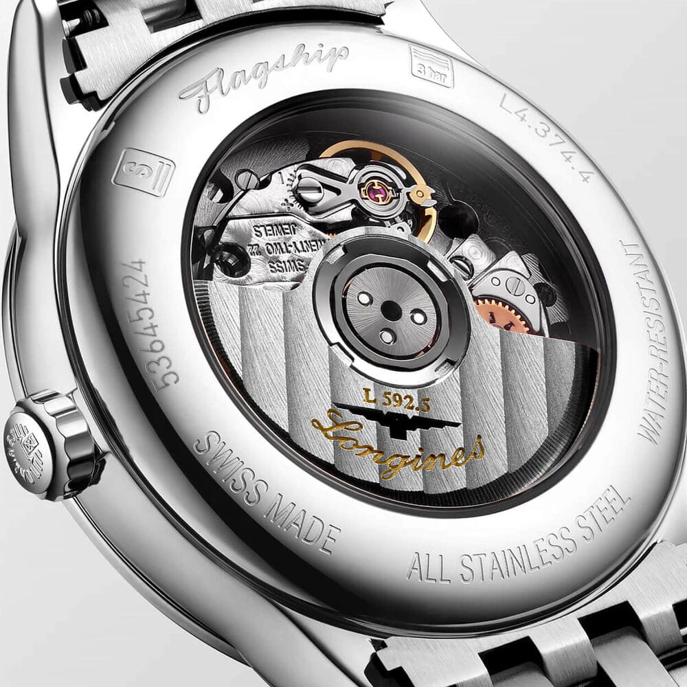 Longines Longines Flagship L4.374.4.17.6 женские часы белый циферблат на запястье