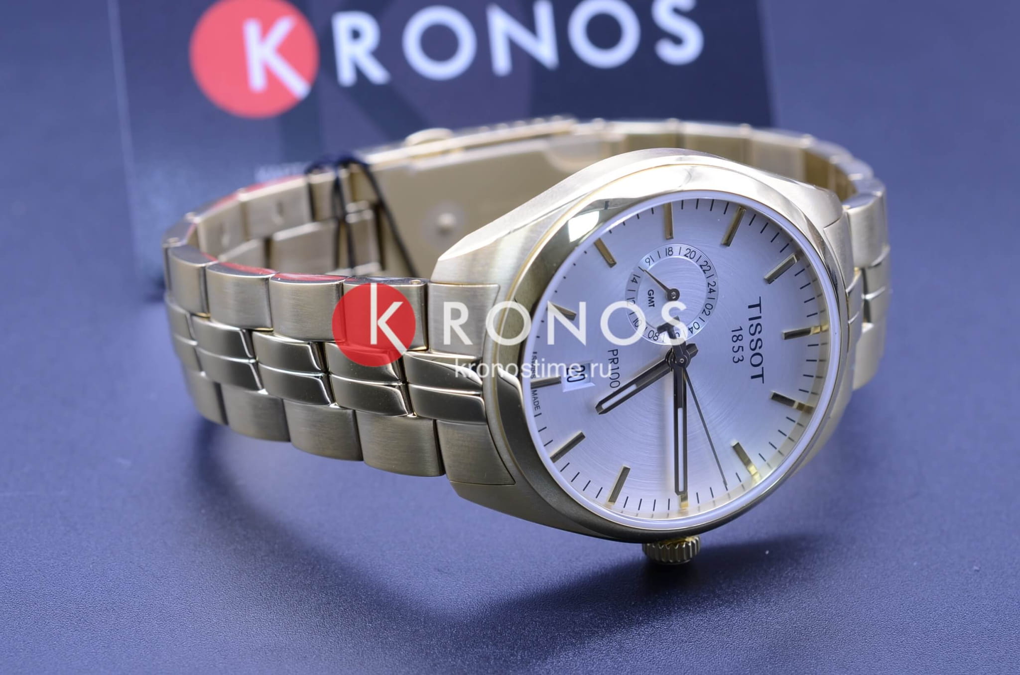 Tissot Tissot PR 100 Dual Time T101.452.33.031.00, t-classic швейцария мужские часы на браслете сталь c pvd покрытием боковой вид