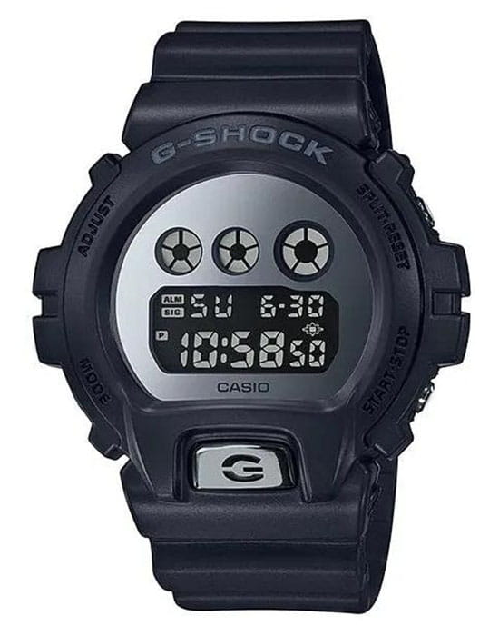 Casio Casio G-Shock DW-6900MMA-1E  DW-6900MMA-1E электронные мужские часы черный циферблат, браслет пластик — вид спереди