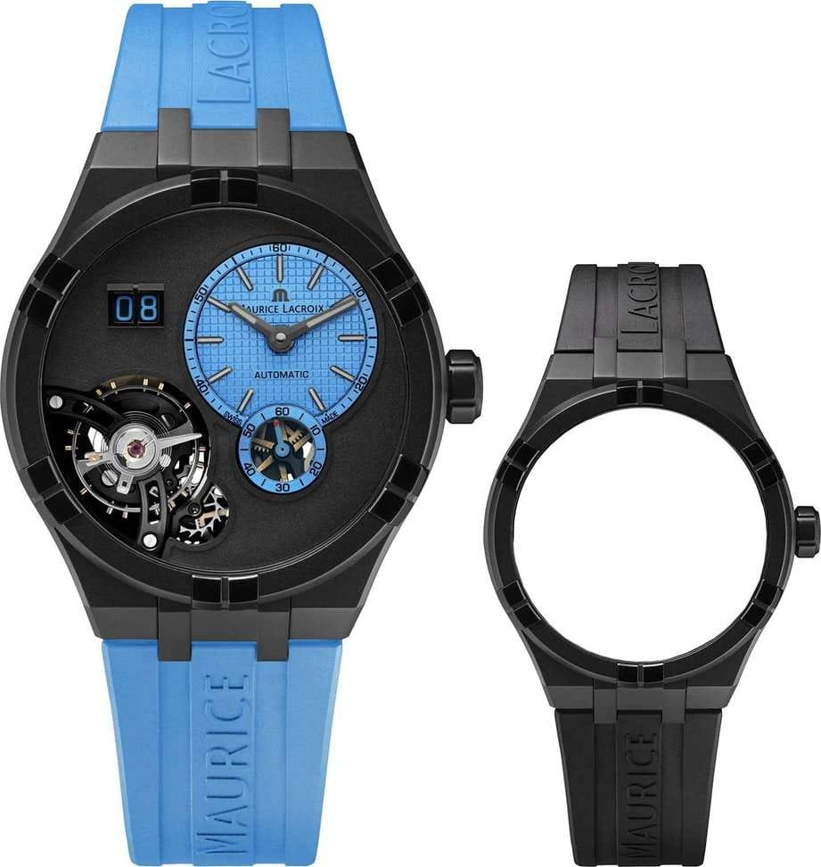 Maurice Lacroix Maurice Lacroix Aikon Master Grand Date AI6118-DLB0J-430-H , наручные мужские часы фото под углом