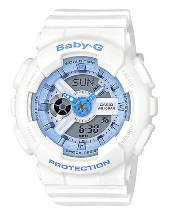 Casio Casio Baby-G BA-110BE-7A  BA-110BE-7A кварцевые женские часы  циферблат, браслет пластик — вид спереди