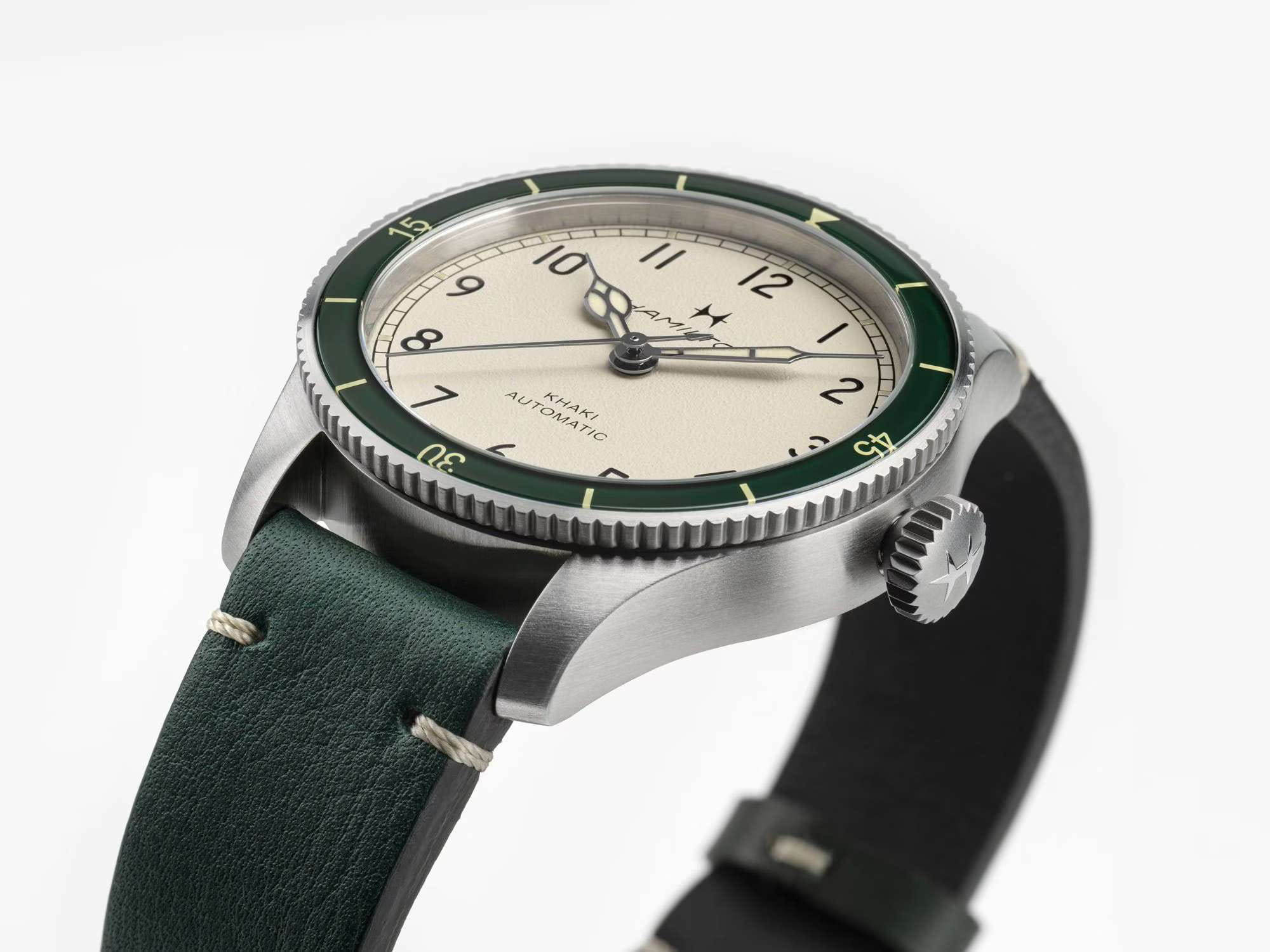 Hamilton Hamilton Khaki Aviation Pilot Pioneer Auto 38mm H76255810 механические мужские часы часы крупный план бежевый циферблата