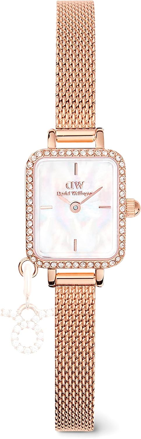 Daniel Wellington Daniel Wellington Quadro Mini Crystal Zodiac Melrose DW00100751 женские часы перламутровый циферблат на запястье