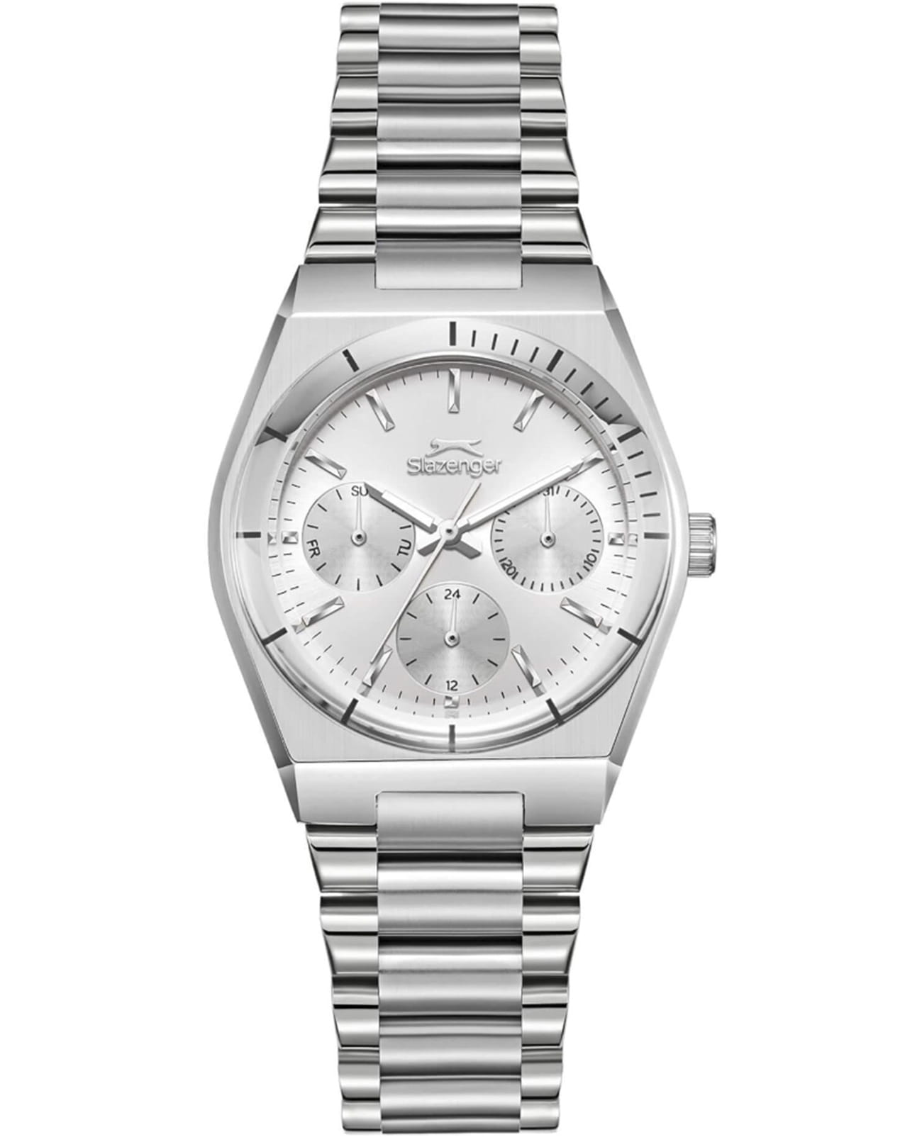Slazenger Slazenger SL.09.2467.4.01  SL.09.2467.4.01 кварцевые женские часы серебристый циферблат, браслет суперметалл — вид спереди