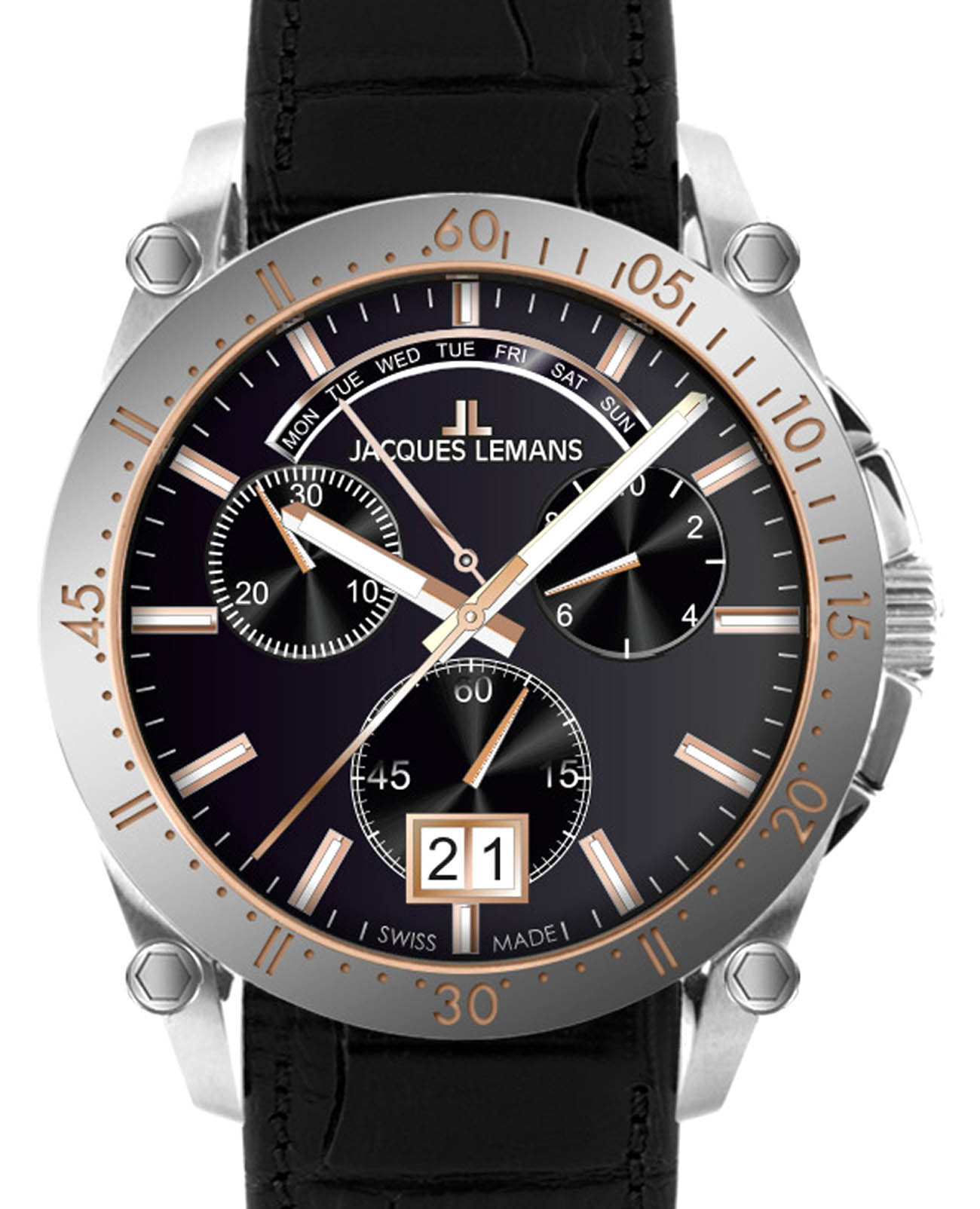Jacques Lemans Jacques Lemans Derby 1-2198H , наручные мужские часы фото под углом