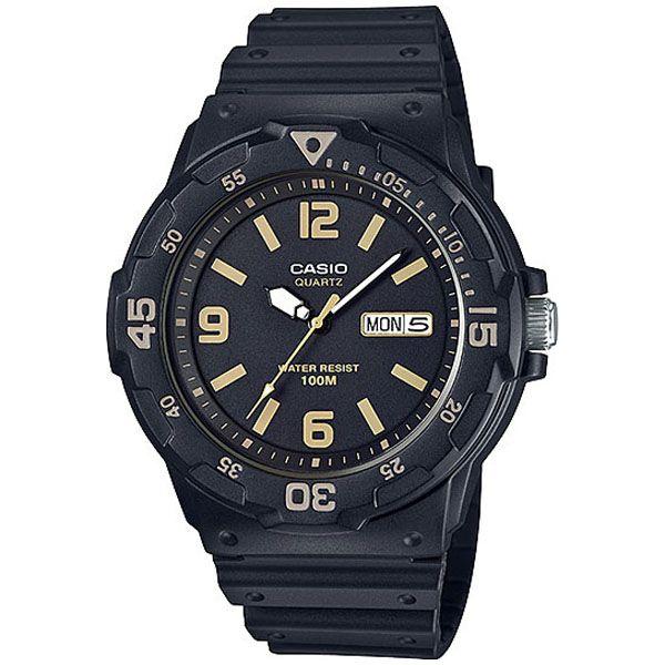Casio Casio Illuminator MRW-200H-1B3VDF (MRW-200H-1B3)  MRW-200H-1B3 кварцевые мужские часы черный циферблат, браслет пластик — вид спереди