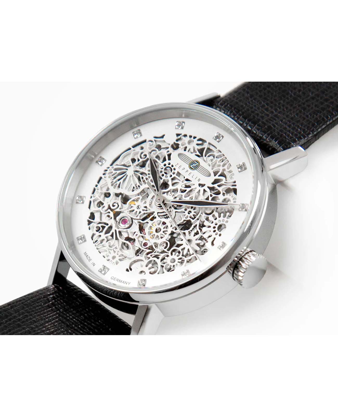 Zeppelin Zeppelin Princess of the Sky 74611 механические женские часы часы крупный план белый циферблата