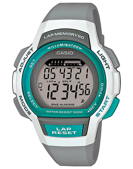 Casio Casio Collection LWS-1000H-8A  LWS-1000H-8AVEF кварцевые женские часы серый циферблат, браслет пластик — вид спереди