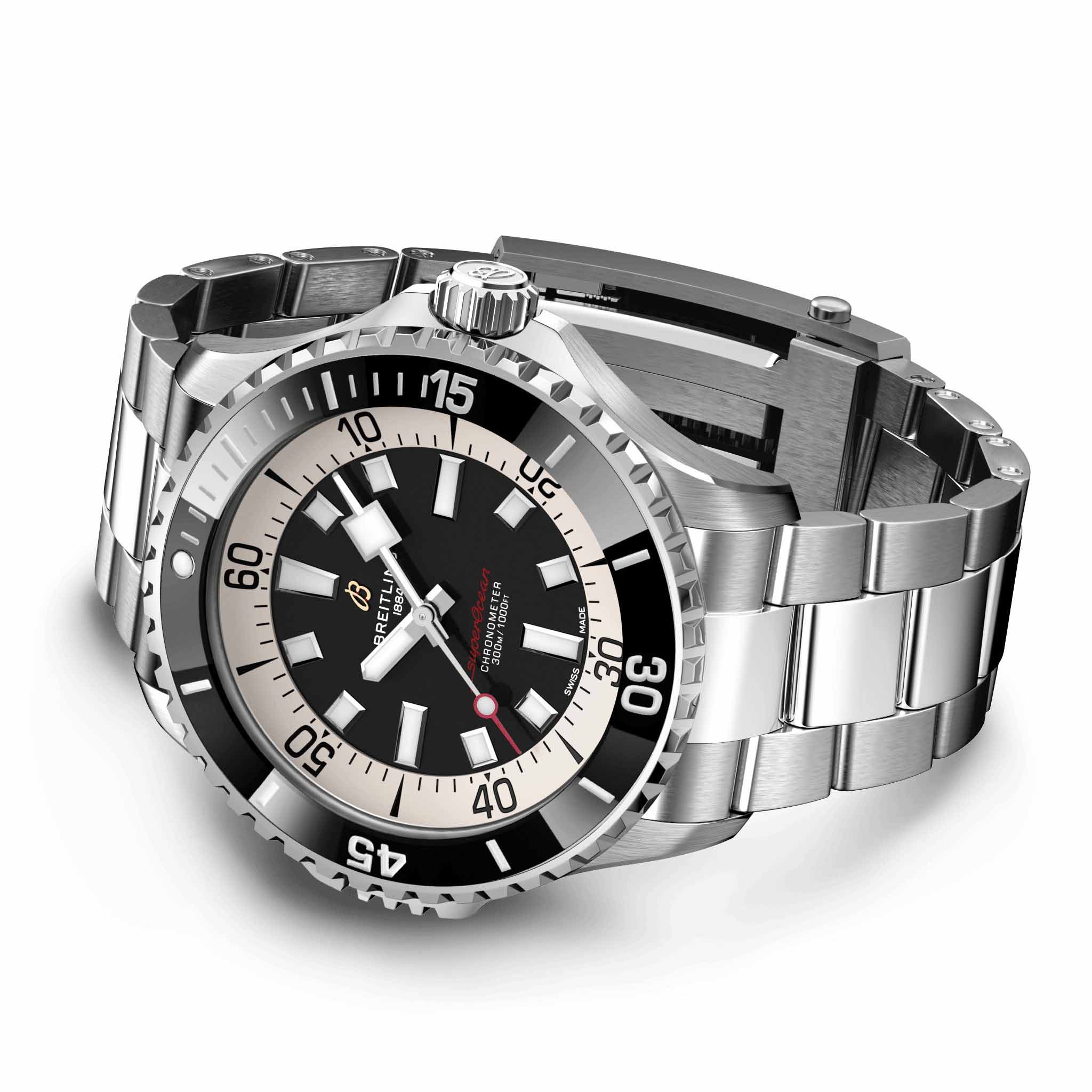 Оригинальные часы Breitling Breitling Superocean Automatic 46 A17378211B1A1 механические калибр механизма breitling 17 общий вид