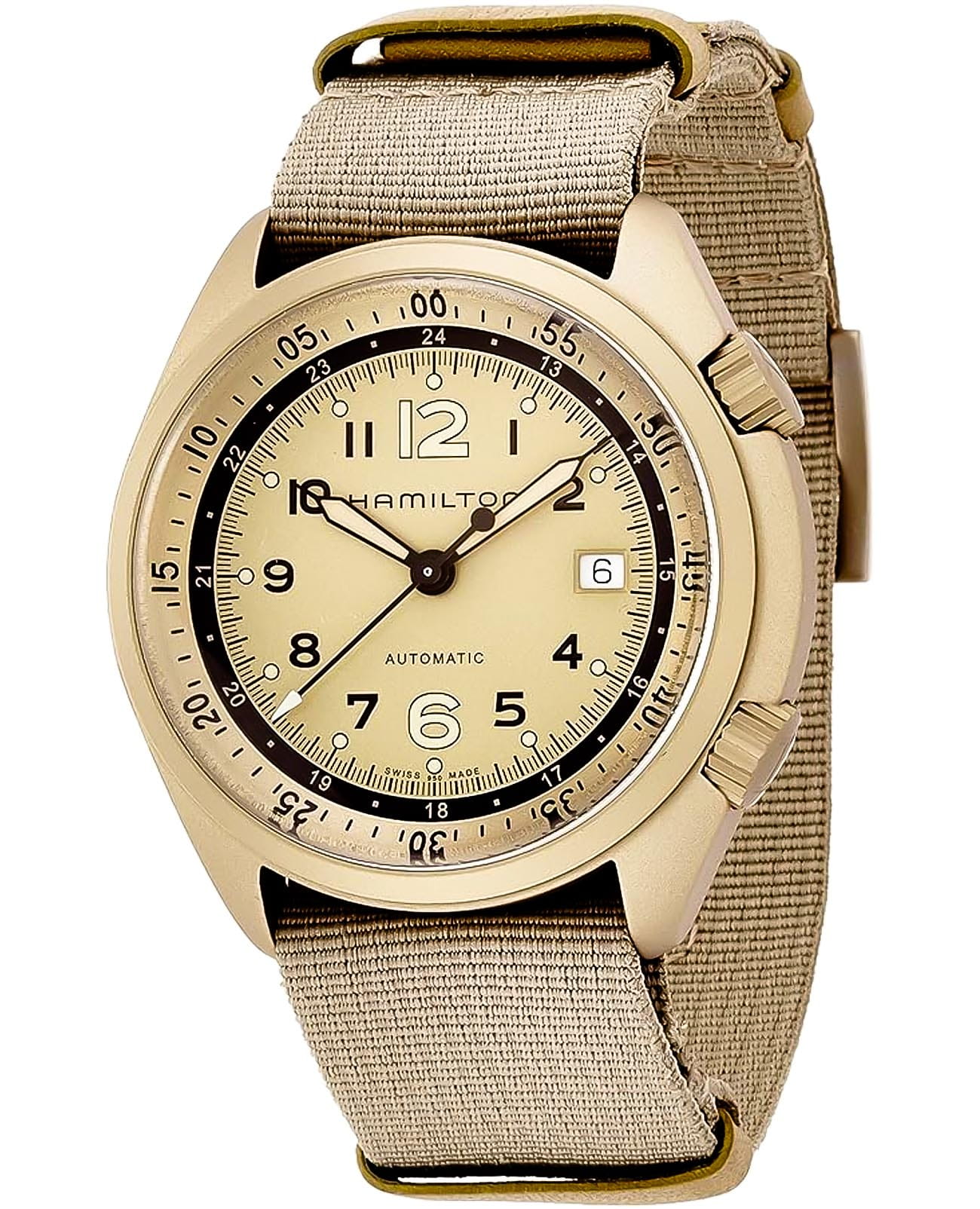Hamilton Hamilton Khaki Aviation Pilot Pioneer Aluminium H80435895 , наручные мужские часы фото под углом