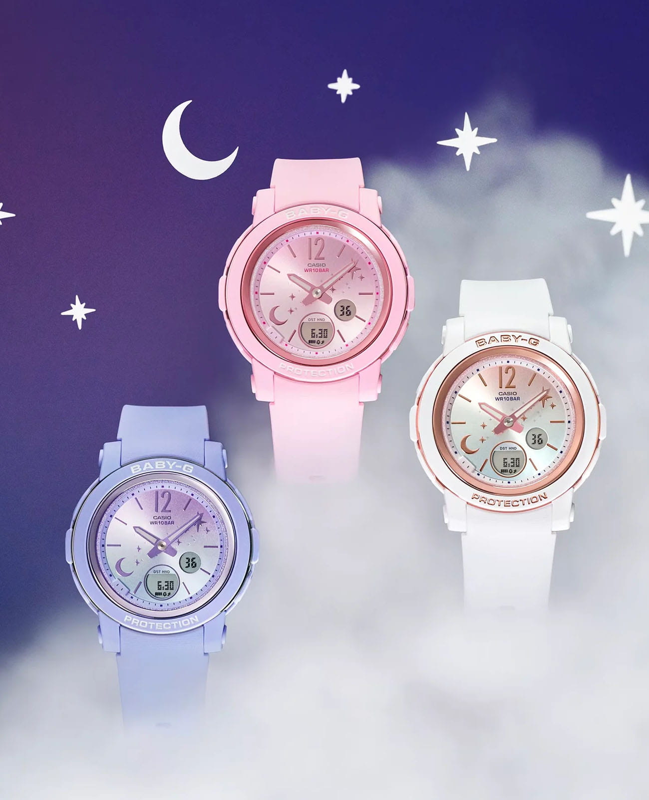 Casio Casio Baby-G BGA-290DS-7ADR (BGA-290DS-7A) женские часы перламутровый циферблат на запястье