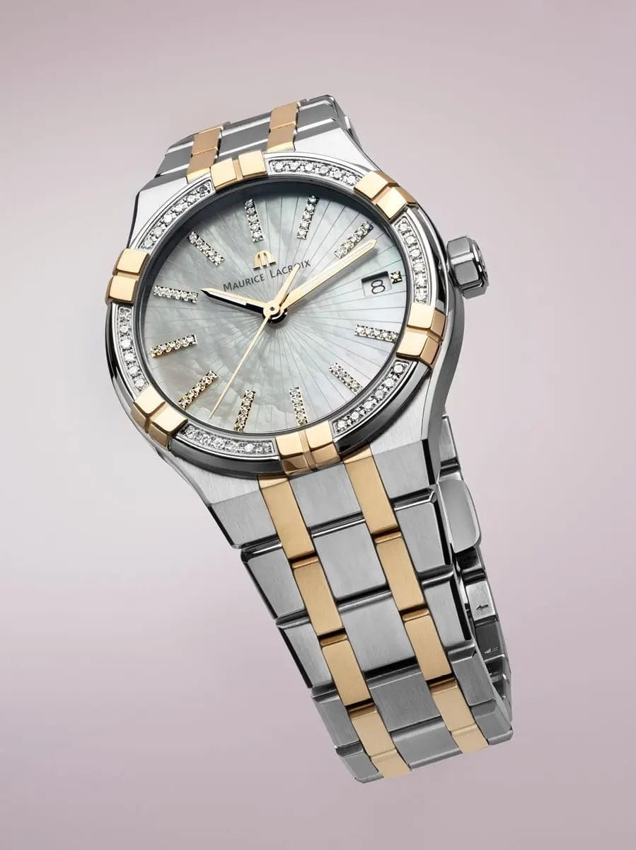 Maurice Lacroix Maurice Lacroix Aikon Quartz AI1106-PVPD2-170-1 , наручные женские часы фото под углом