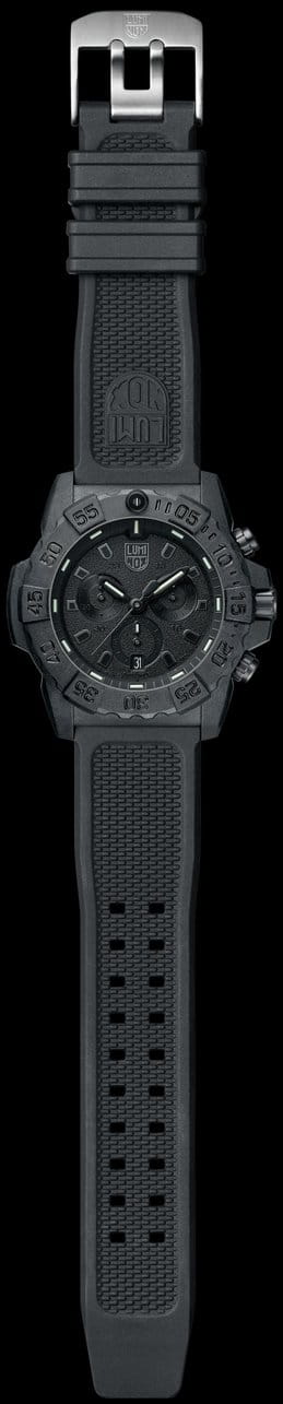 Luminox Luminox Navy SEAL Chronograph 3580 Series XS.3581.BO, navy seal швейцария мужские часы на браслете резина боковой вид