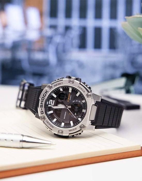 Casio GST-B300E-5AER мужские часы застежка крупным планом