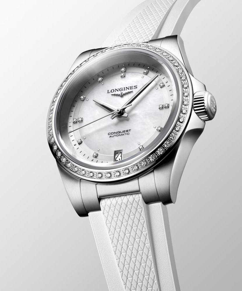 Longines Longines Conquest L3.430.0.87.9 женские часы перламутровый циферблат на запястье