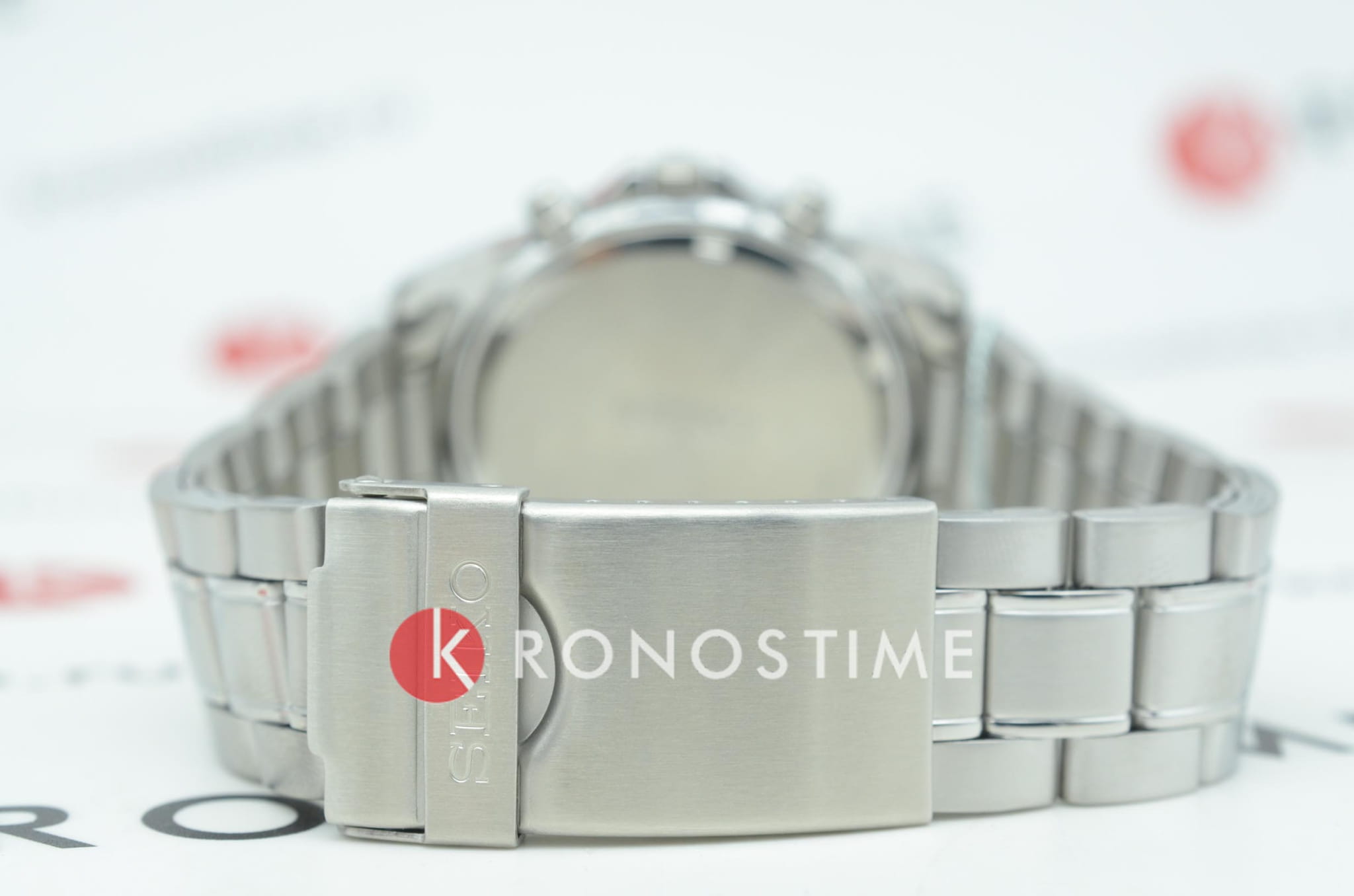 Seiko Seiko Spirit Chronograph SBTQ041 кварцевые мужские часы часы крупный план черный циферблата