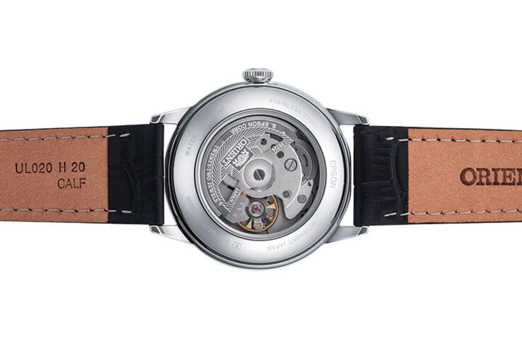 Orient Orient Bambino RA-AC0M02B (RN-AC0M02B) механические мужские часы часы крупный план черный циферблата