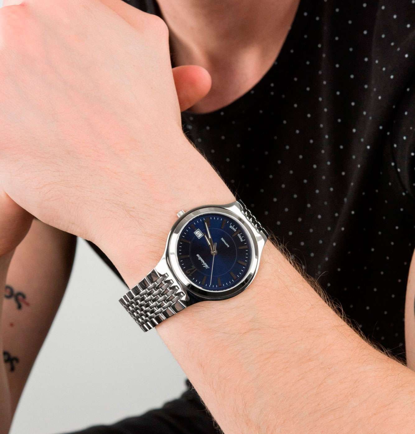 Adriatica Adriatica Premiere A8296.5155Q кварцевые мужские часы часы крупный план синий циферблата