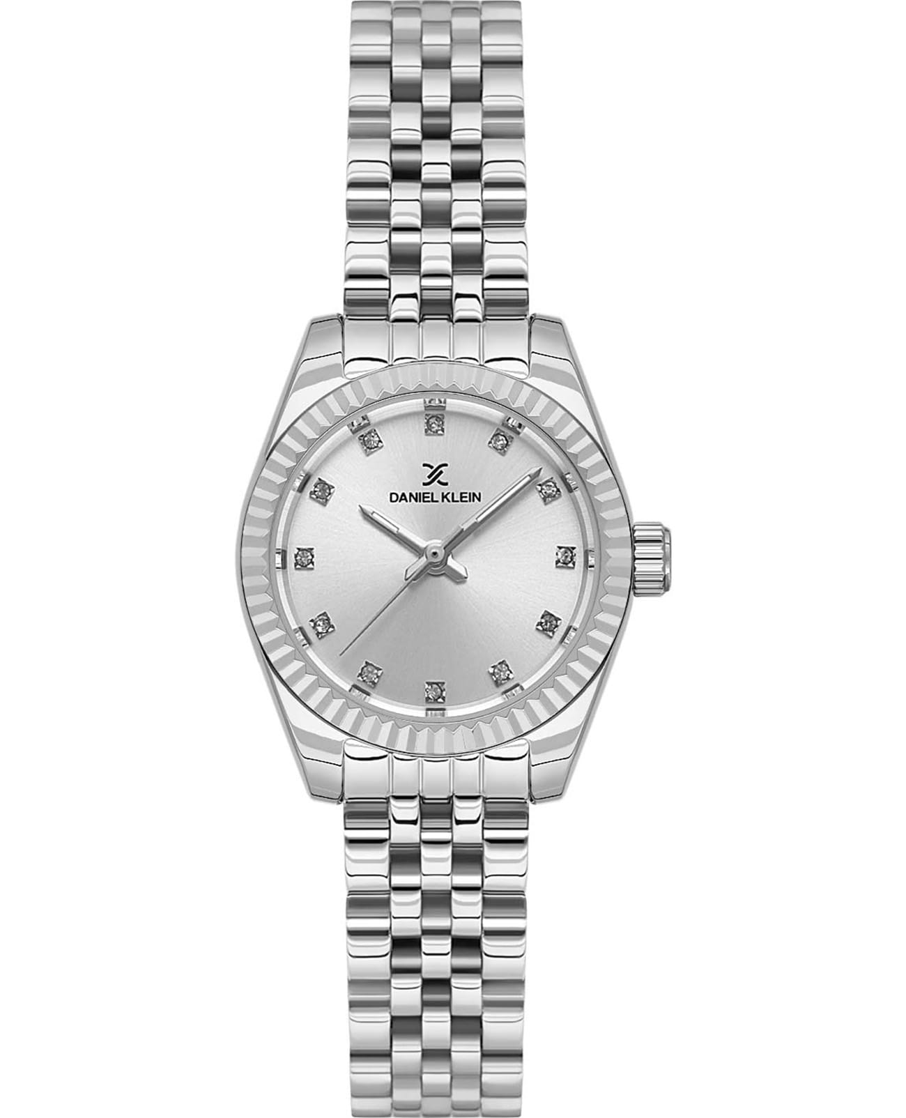 Daniel Klein Daniel Klein Premium DK.1.13729-1  DK.1.13729-1 кварцевые женские часы серебристый циферблат, браслет нержавеющая сталь — вид спереди