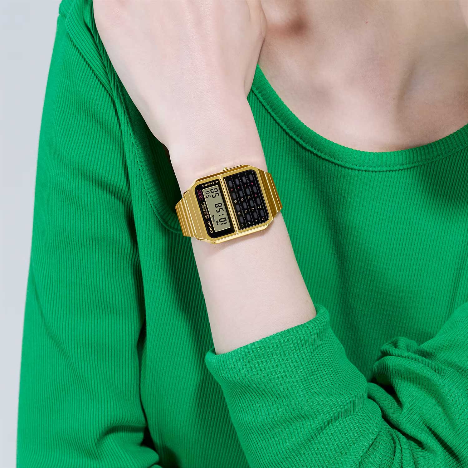 Casio Casio Vintage CA-500WEG-1A , наручные женские часы фото под углом