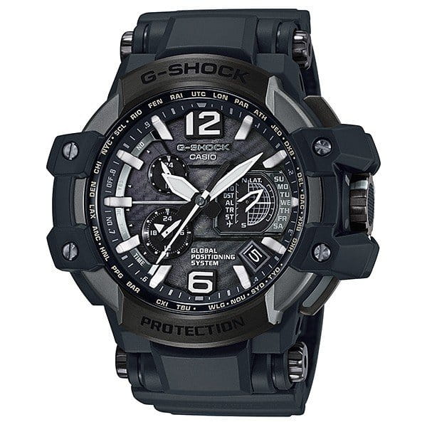 Casio Casio G-Shock GPW-1000T-1A Premium GPW-1000T-1A электронные мужские часы черный циферблат, браслет каучук — вид спереди