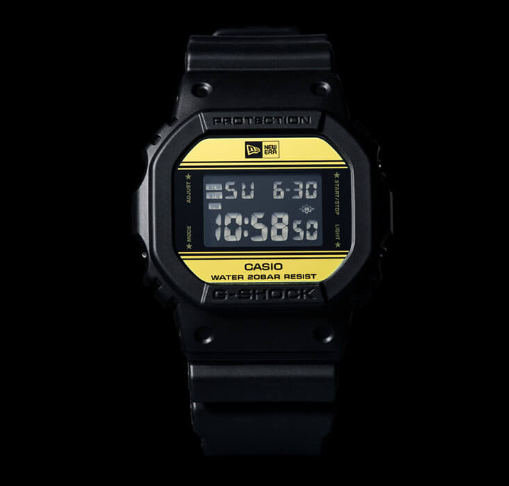 Casio Casio G-Shock DW-5600NE-1 DW-5600, наручные мужские часы фото под углом