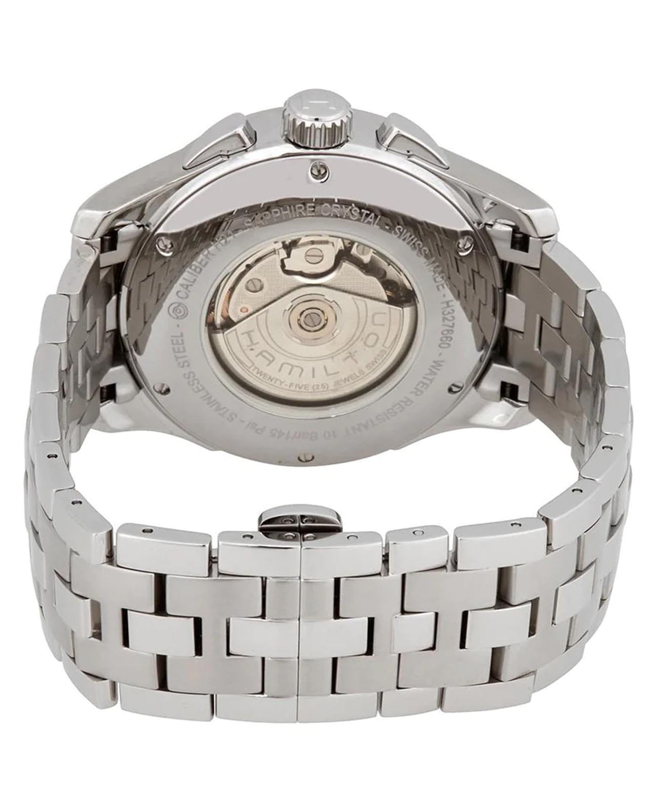 Hamilton Hamilton Jazzmaster Maestro Auto Chrono H32766143, jazzmaster швейцария мужские часы на браслете нержавеющая сталь боковой вид