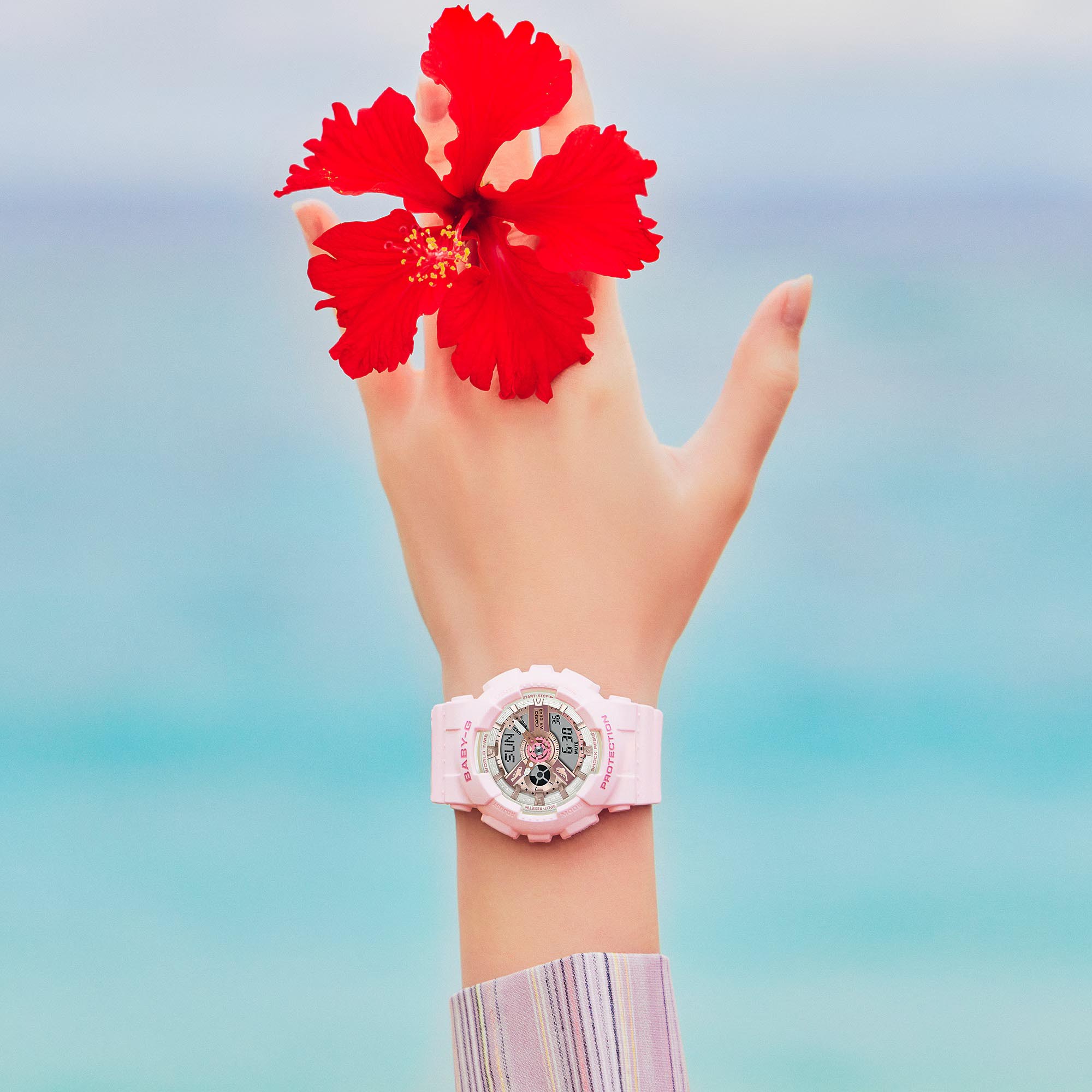 Casio Casio Baby-G BA-110AQ-4ADR (BA-110AQ-4A) , наручные женские часы фото под углом