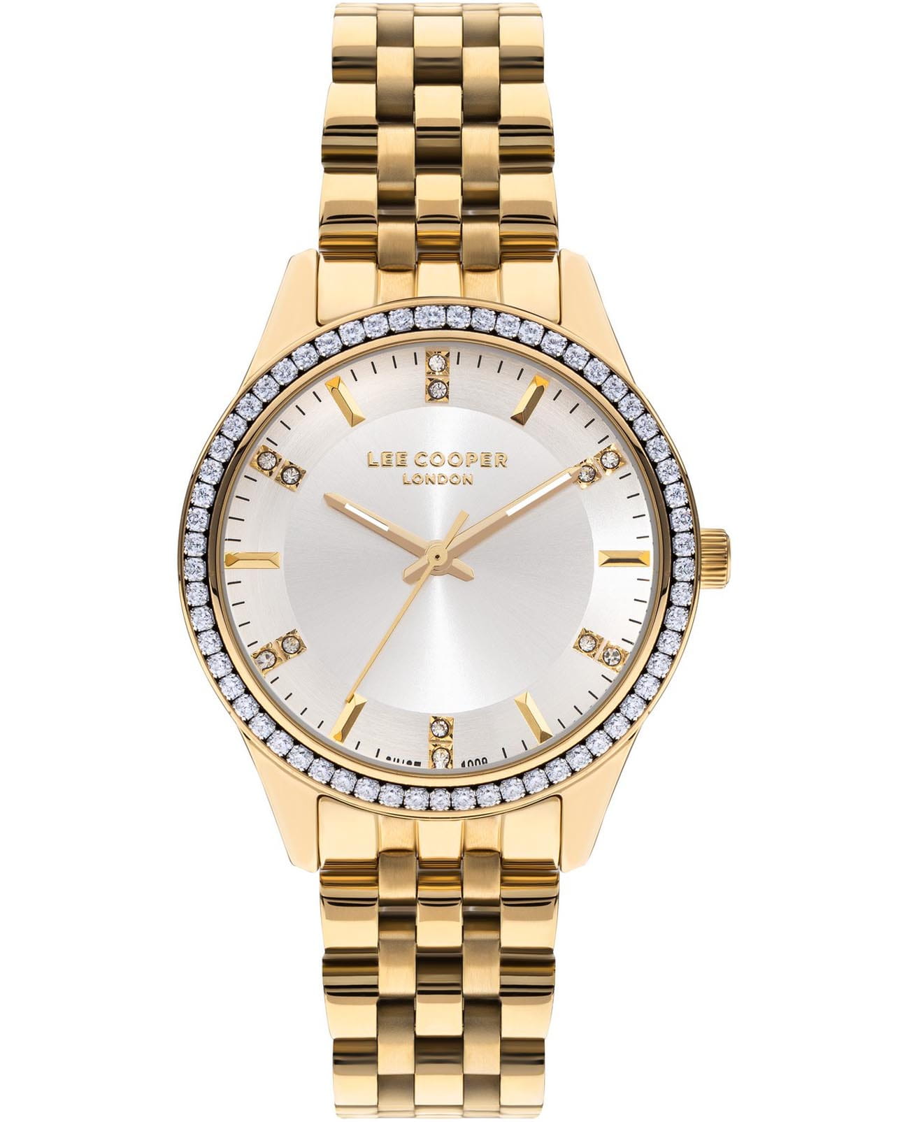 Lee Cooper Lee Cooper LC07826.130  LC07826.130 кварцевые женские часы серебристый циферблат, браслет нержавеющая сталь с ip-покрытием — вид спереди