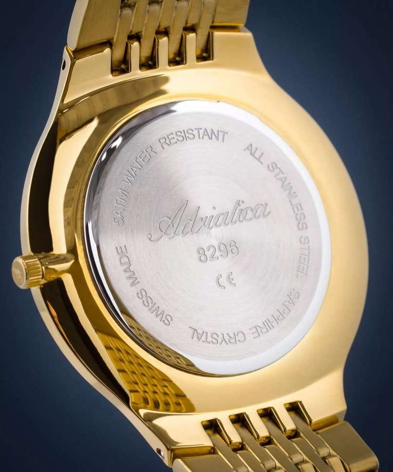 Adriatica Adriatica Premiere A8296.1153Q,  швейцария мужские часы на браслете нержавеющая сталь с pvd-покрытием боковой вид