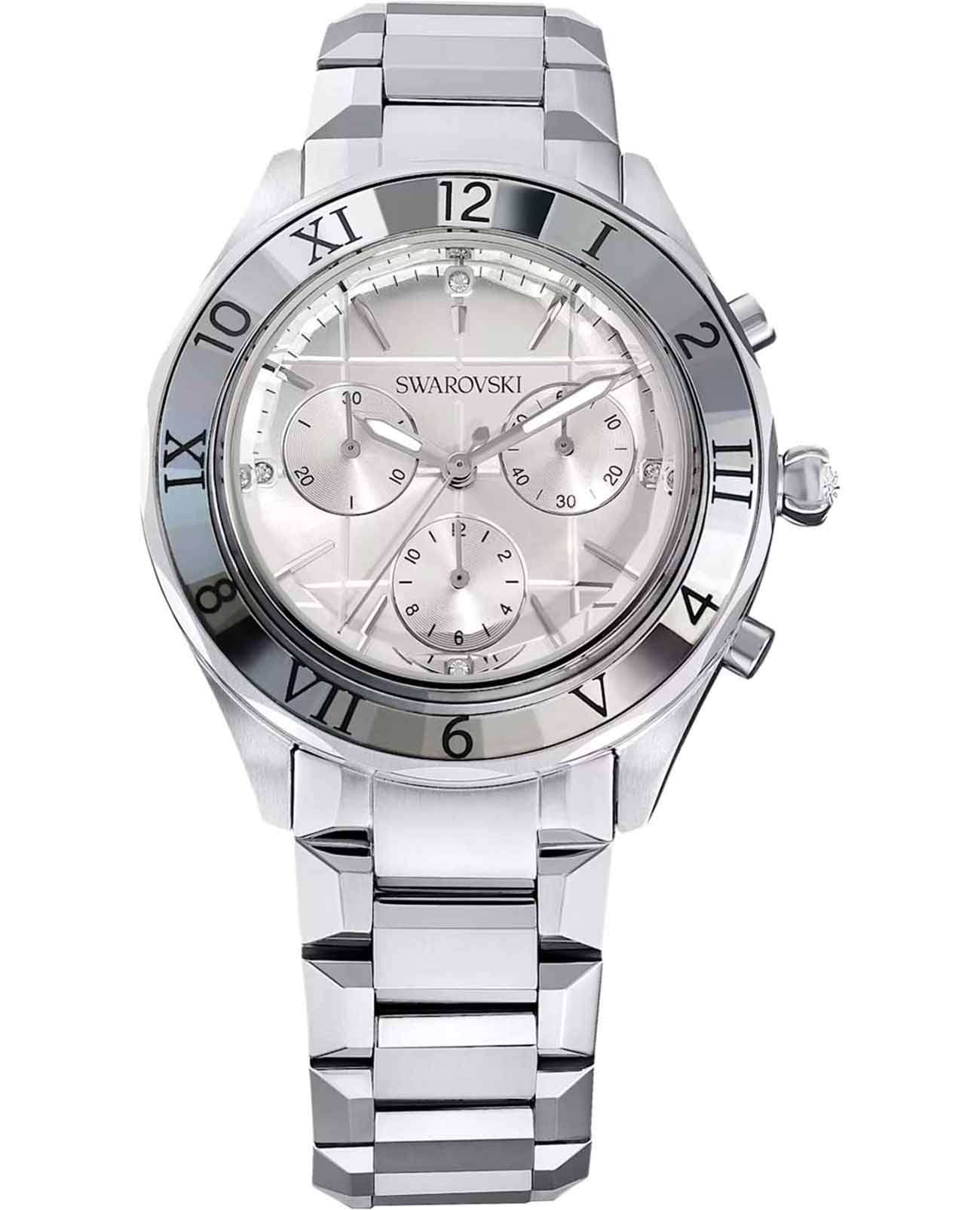 Swarovski Swarovski Dextera Chain 5641297  5641297 кварцевые женские часы серебристый циферблат, браслет нержавеющая сталь — вид спереди