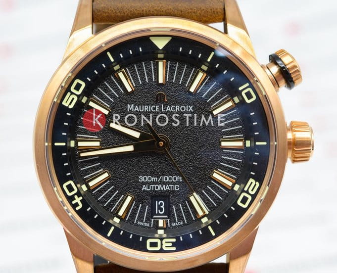 Maurice Lacroix Maurice Lacroix Pontos S Diver PT6248-BRZ01-330-3, pontos швейцария мужские часы на браслете кожаный боковой вид