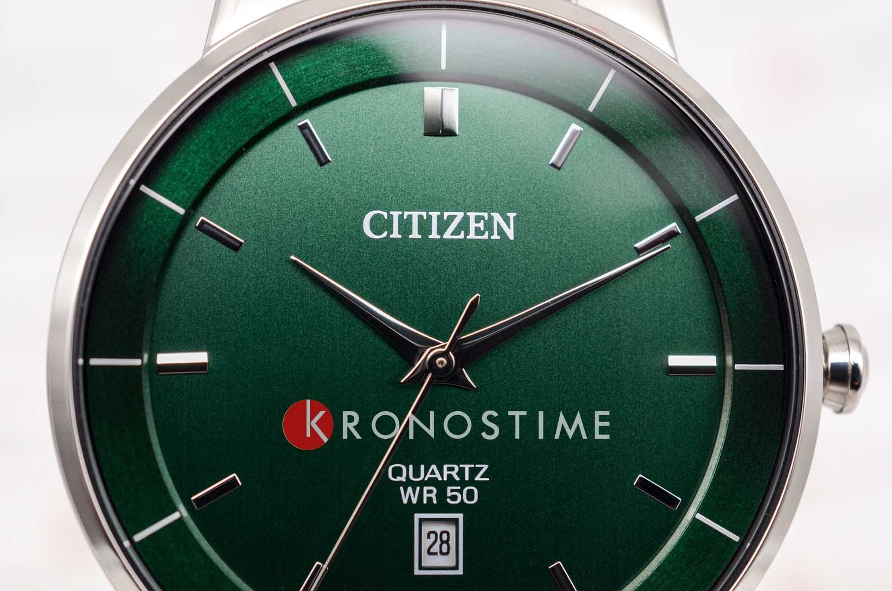 Citizen Citizen Basic BI5120-51X мужские часы зеленый циферблат на запястье