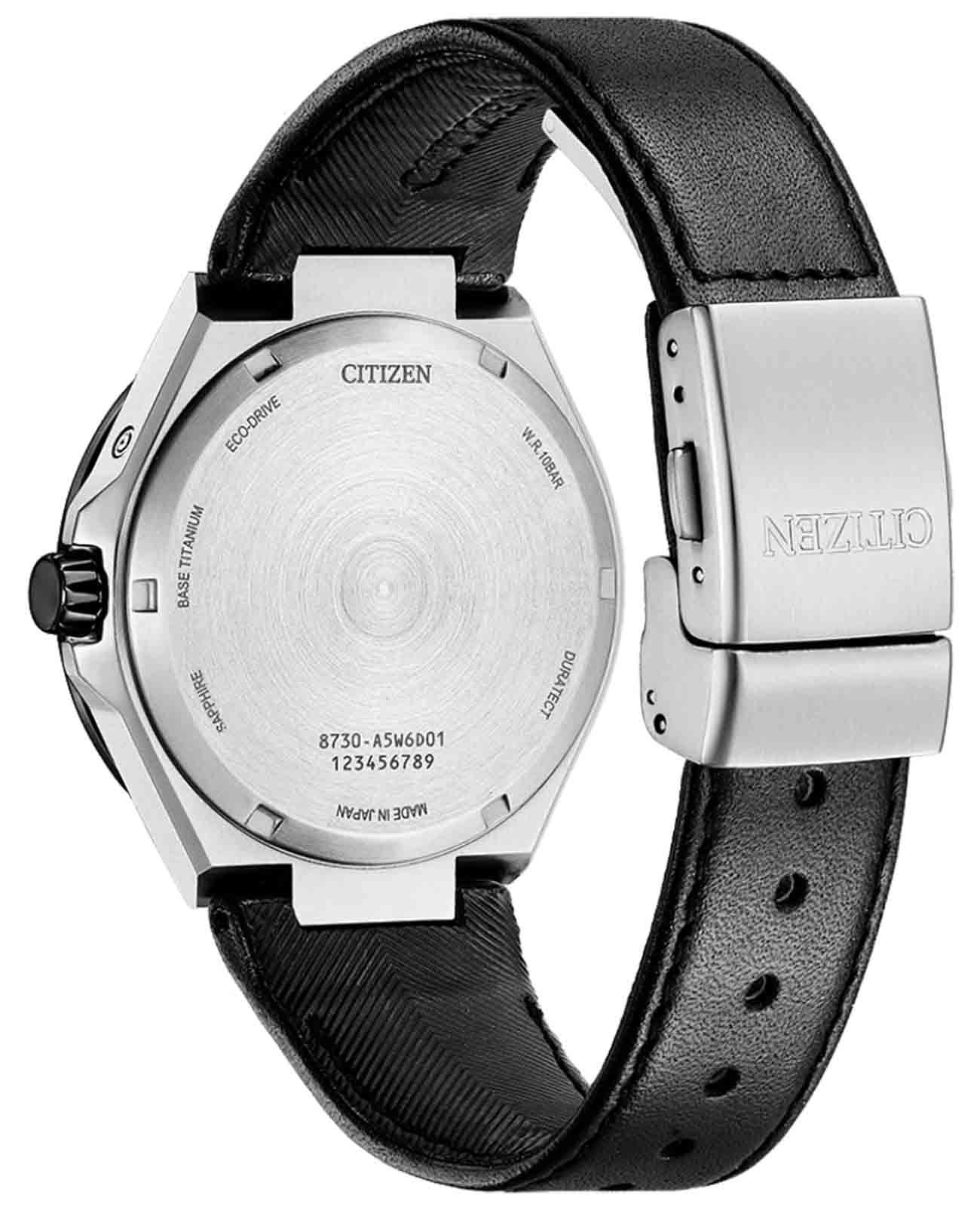 Citizen Citizen Attesa BU0066-11W, eco-drive япония мужские часы на браслете кожаный боковой вид