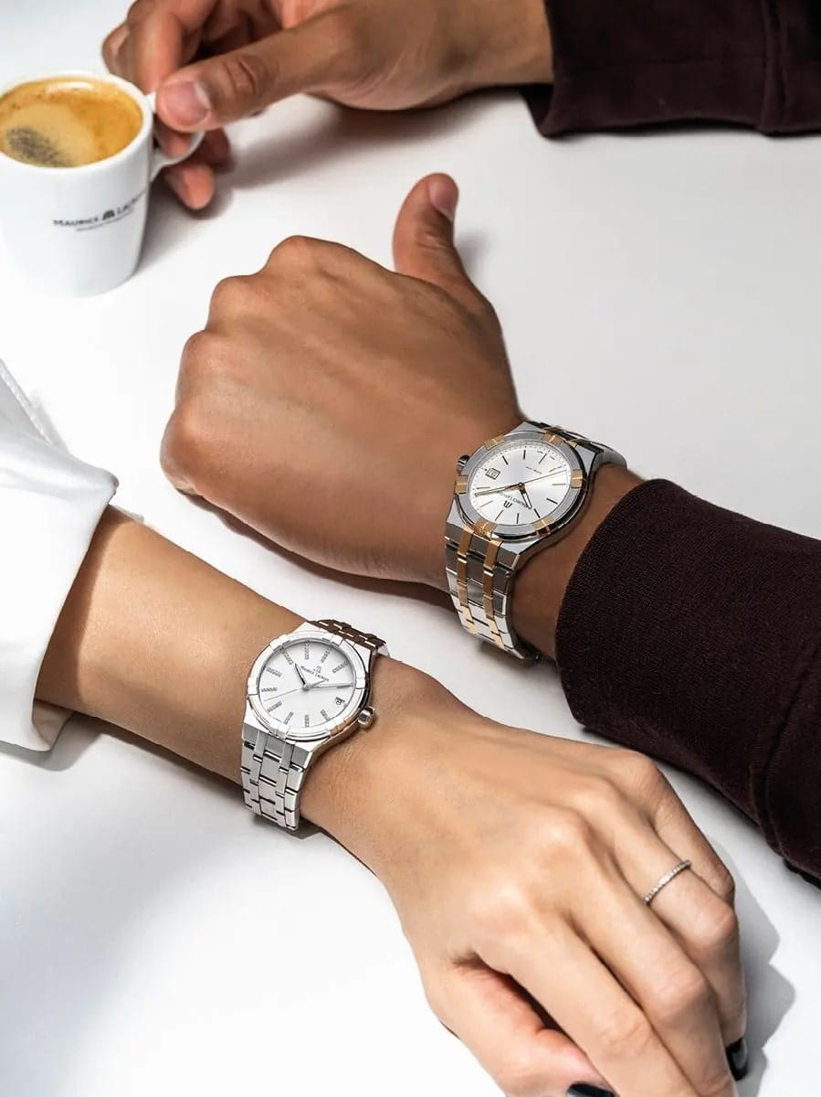Оригинальные часы Maurice Lacroix Maurice Lacroix Aikon Quartz AI1108-PVP02-130-1 кварцевые калибр механизма  общий вид