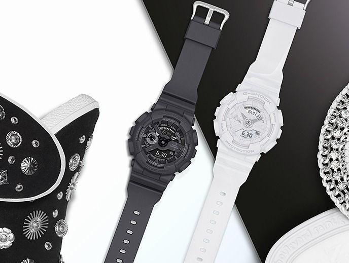 Casio Casio G-Shock GMA-S110CM-8A, g-shock япония женские часы на браслете пластик боковой вид