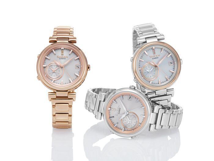 Casio Casio Sheen SHB-100CG-4A, sheen япония женские часы на браслете  боковой вид