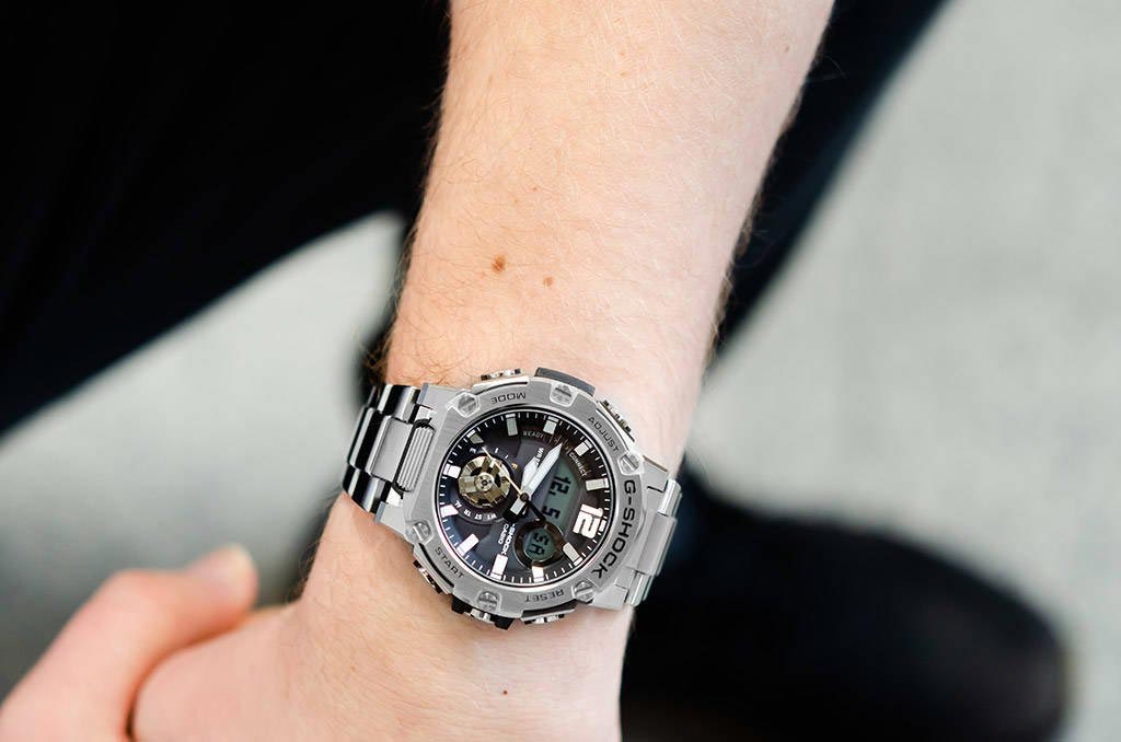 Casio Casio G-Shock GST-B300SD-1A GST G-Steel, наручные мужские часы фото под углом