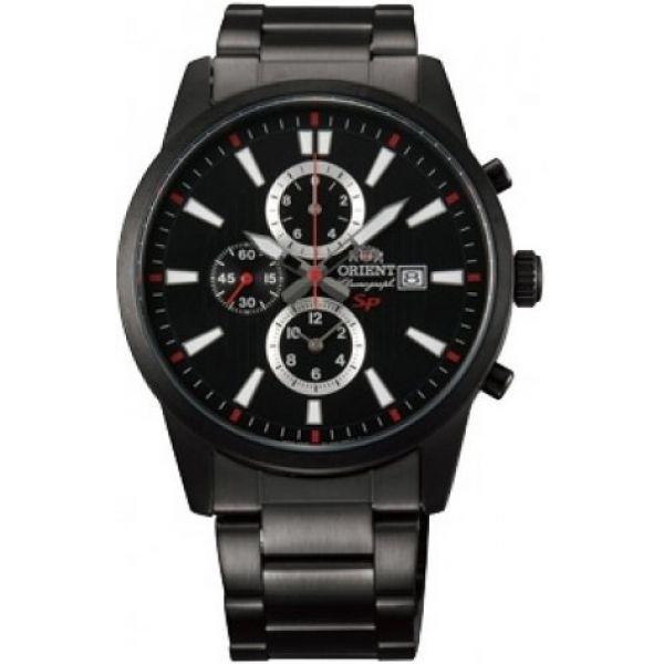 Orient Orient TT12001B (FTT12001B)  FTT12001B  мужские часы черный циферблат, браслет  — вид спереди