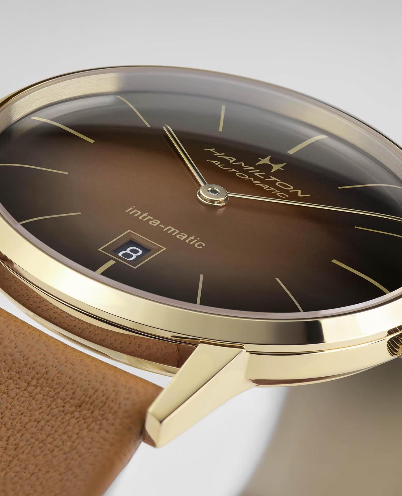Оригинальные часы Hamilton Hamilton American Classic Intra-Matic Auto H38475501 механические калибр механизма eta 2892-a2 общий вид