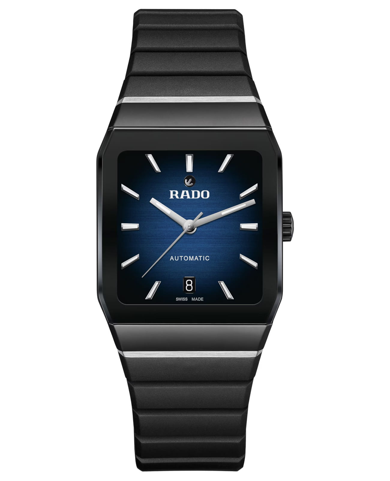 Rado Rado Anatom Automatic R10202209 Automatic R10202209 механические мужские часы синий циферблат, браслет каучук — вид спереди